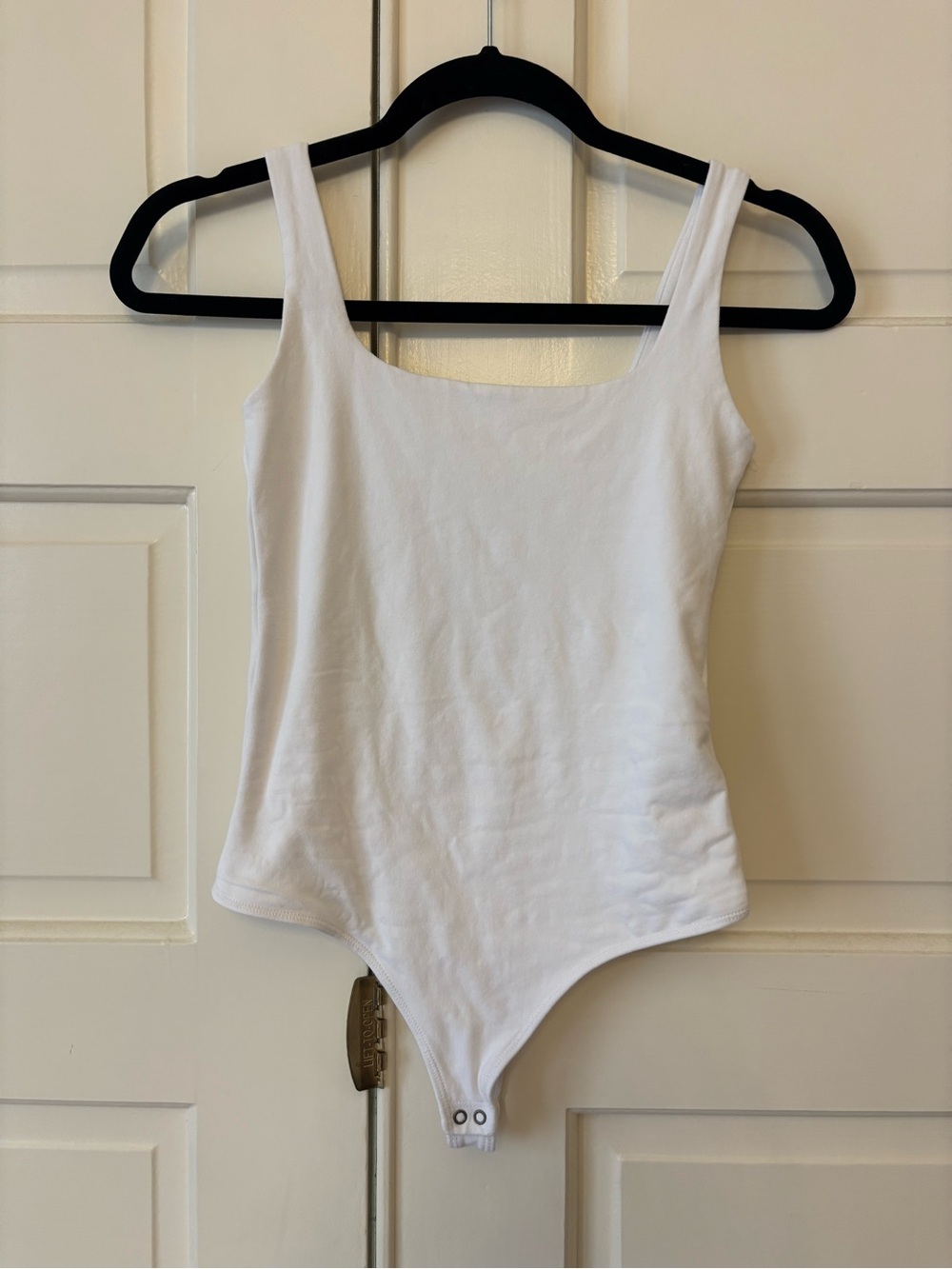 Abercrombie & Fitch White Ribbed Tank Bodysuit